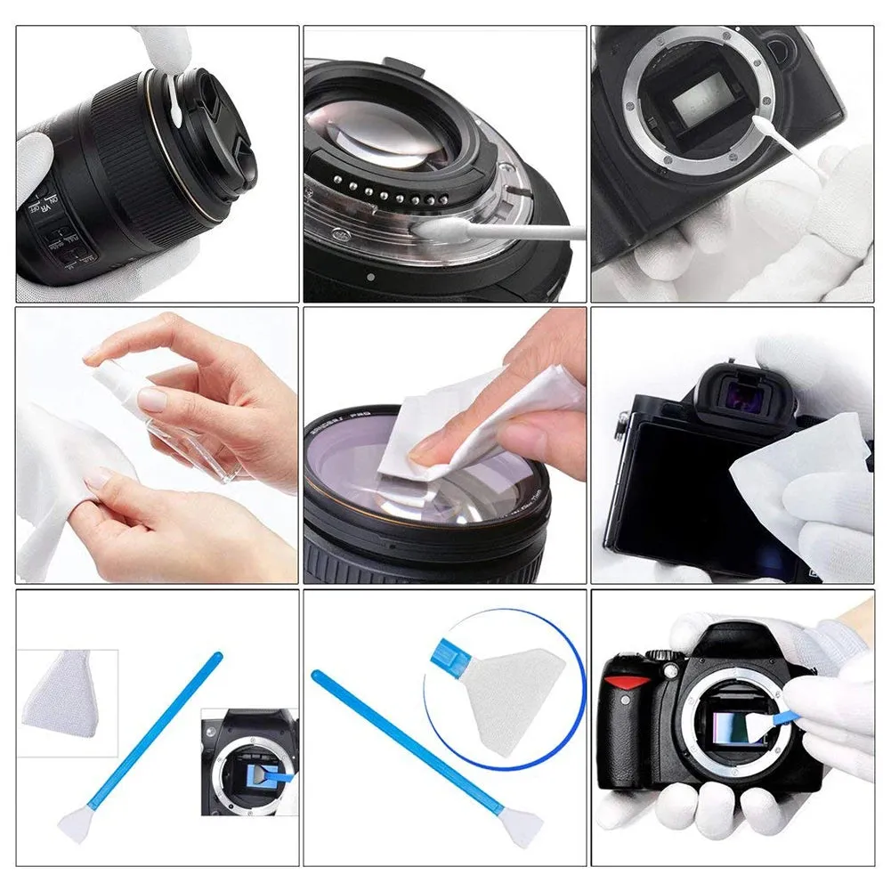 47-Piece DSLR Camera Sensor Lens Cleaning Kit