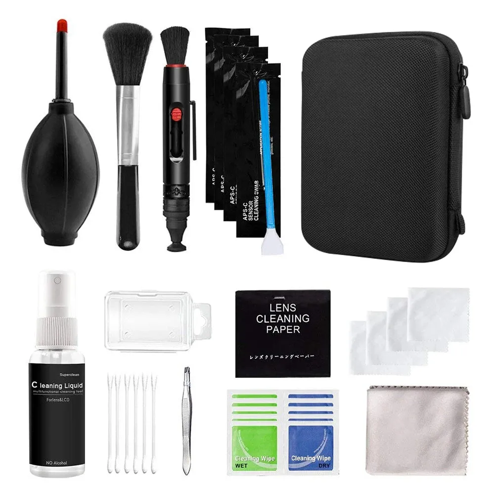 47-Piece DSLR Camera Sensor Lens Cleaning Kit