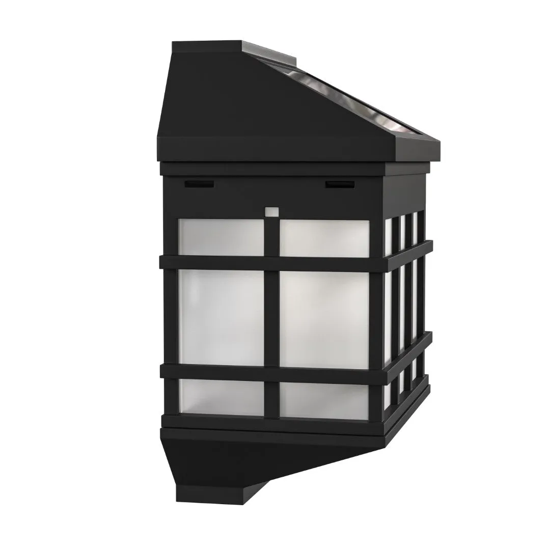 6 Pack Wall Mount LED Solar Lights - Weather Resistant Decorative Solar Powered Lights - Deck and Fencing Solar Lights