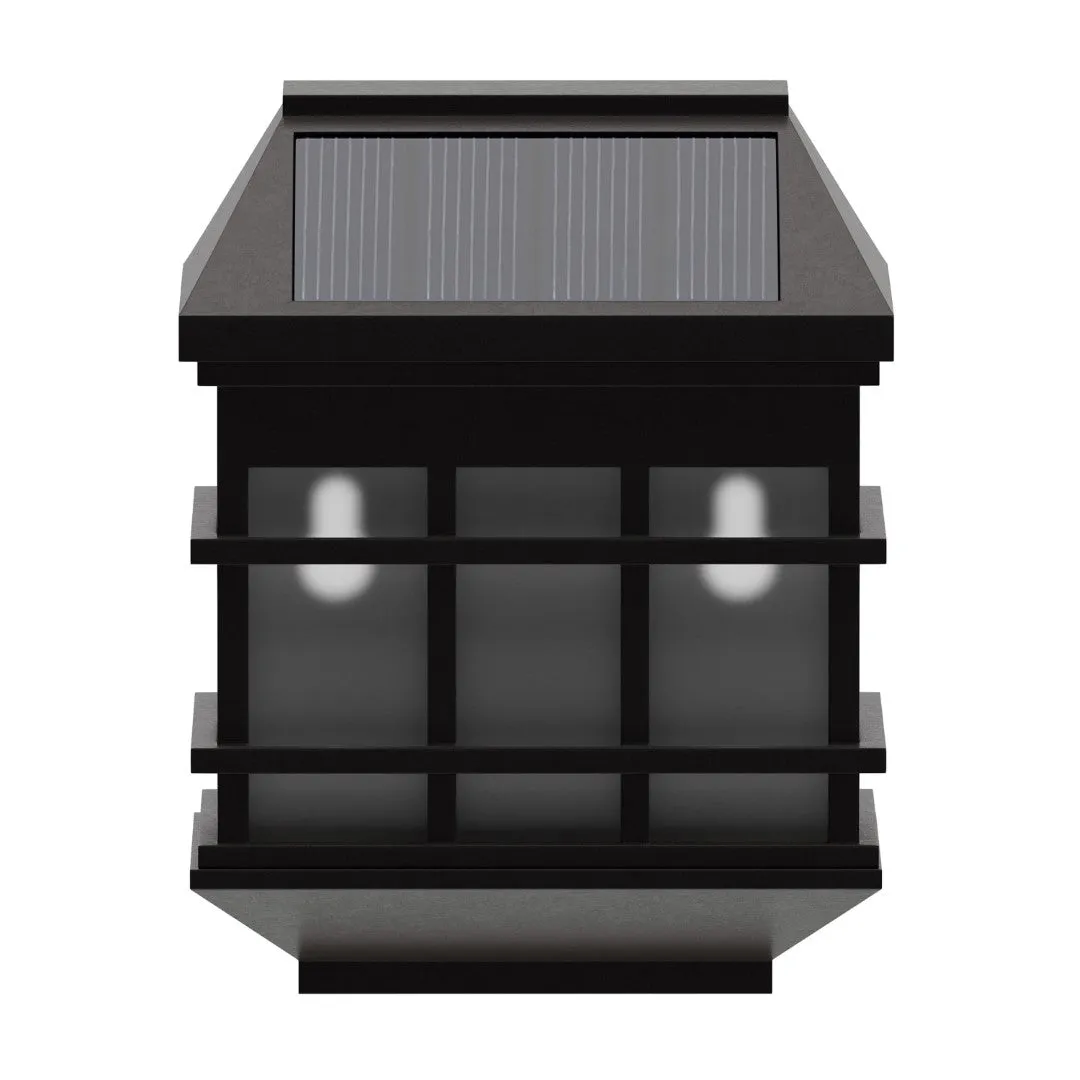 6 Pack Wall Mount LED Solar Lights - Weather Resistant Decorative Solar Powered Lights - Deck and Fencing Solar Lights