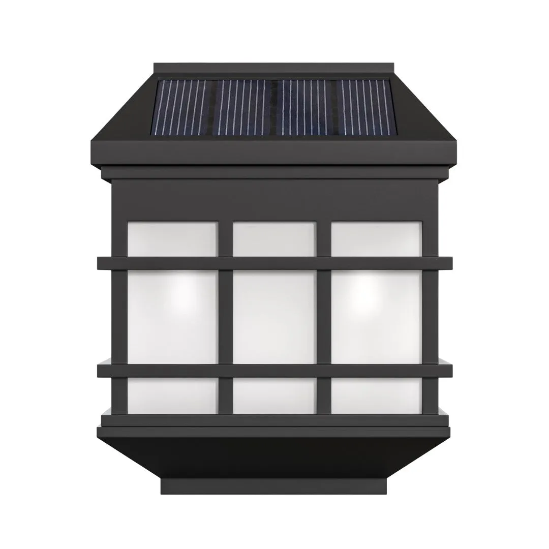 6 Pack Wall Mount LED Solar Lights - Weather Resistant Decorative Solar Powered Lights - Deck and Fencing Solar Lights