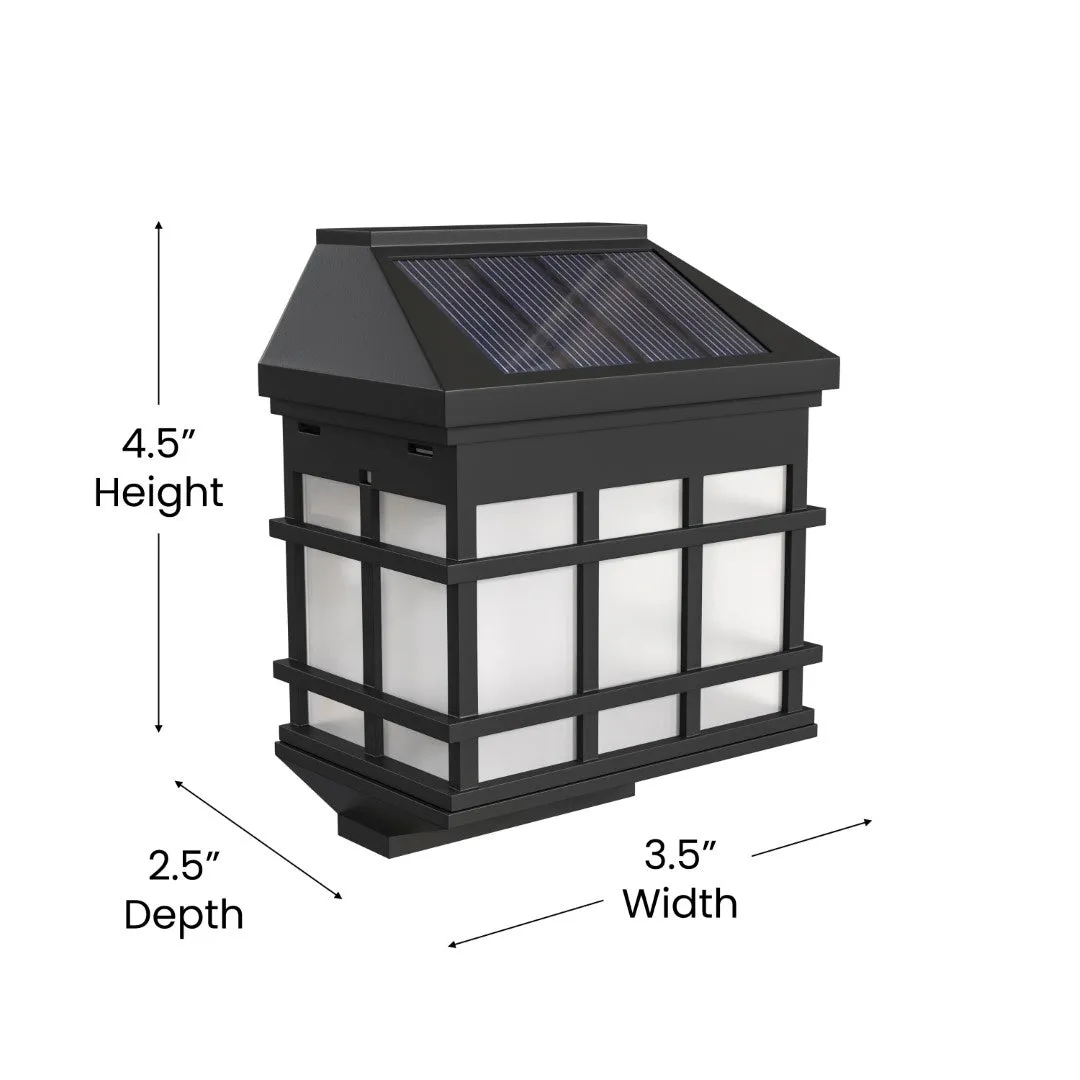 6 Pack Wall Mount LED Solar Lights - Weather Resistant Decorative Solar Powered Lights - Deck and Fencing Solar Lights