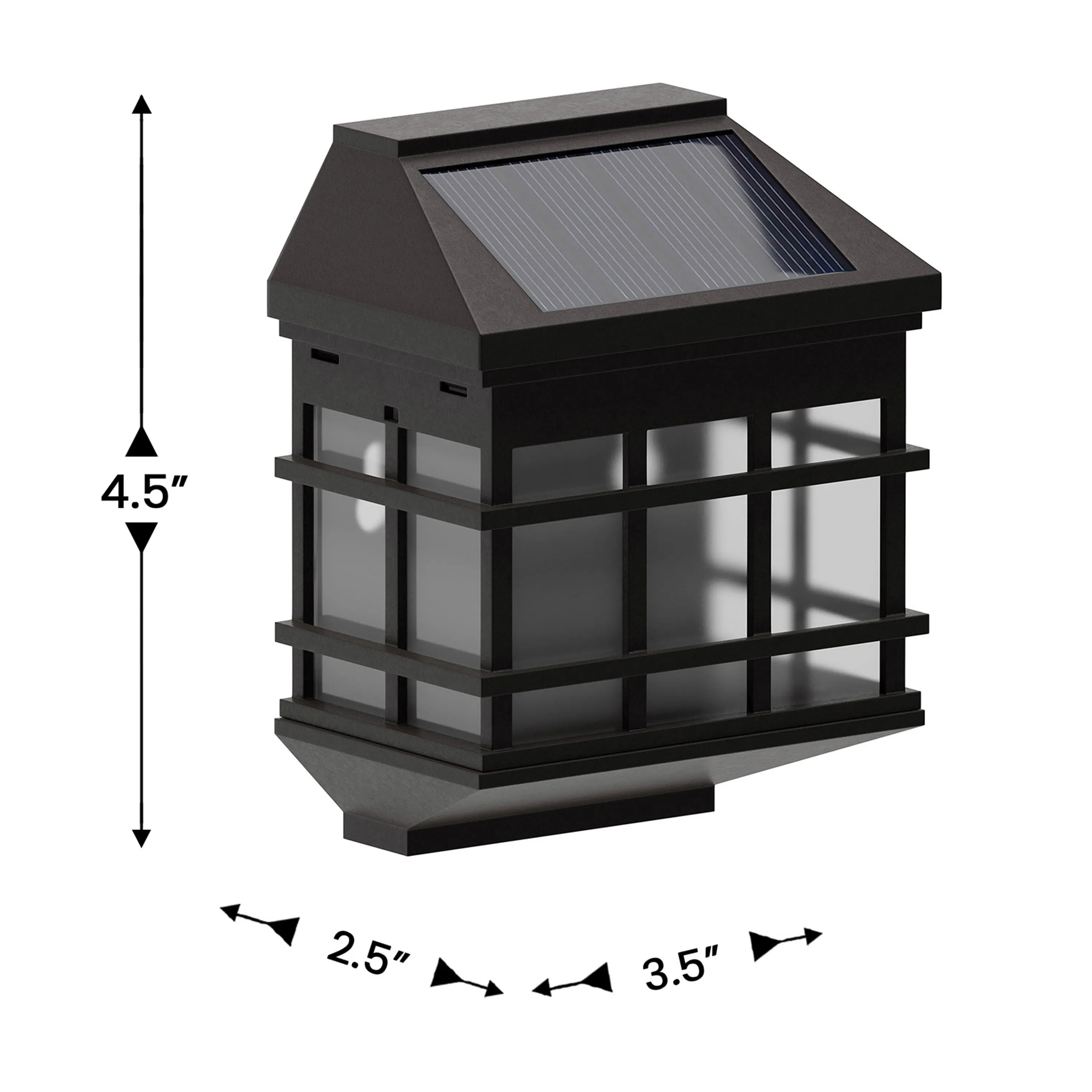6 Pack Wall Mount LED Solar Lights - Weather Resistant Decorative Solar Powered Lights - Deck and Fencing Solar Lights