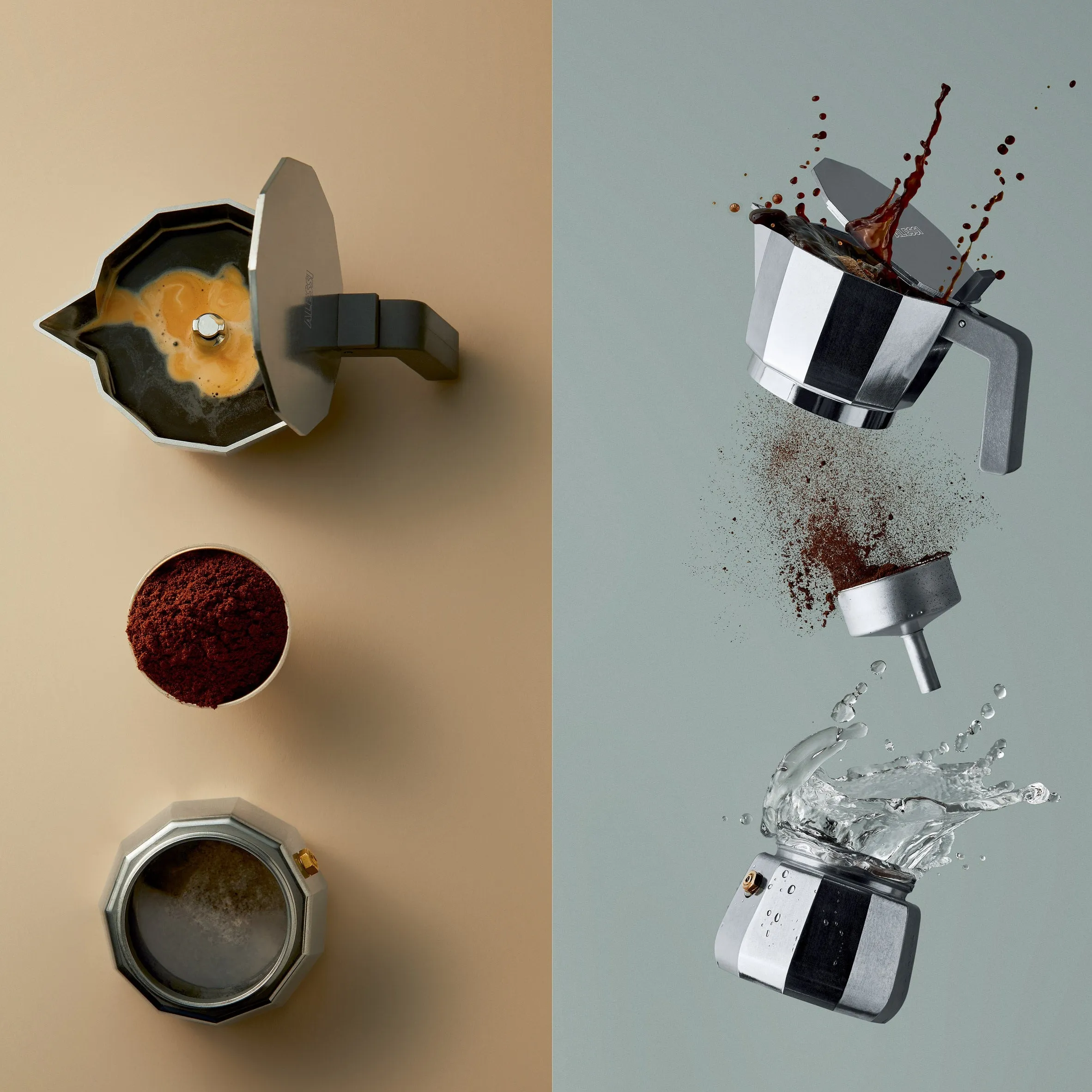 Alessi Chipperfield's Moka Stove Top Espresso Coffee Maker
