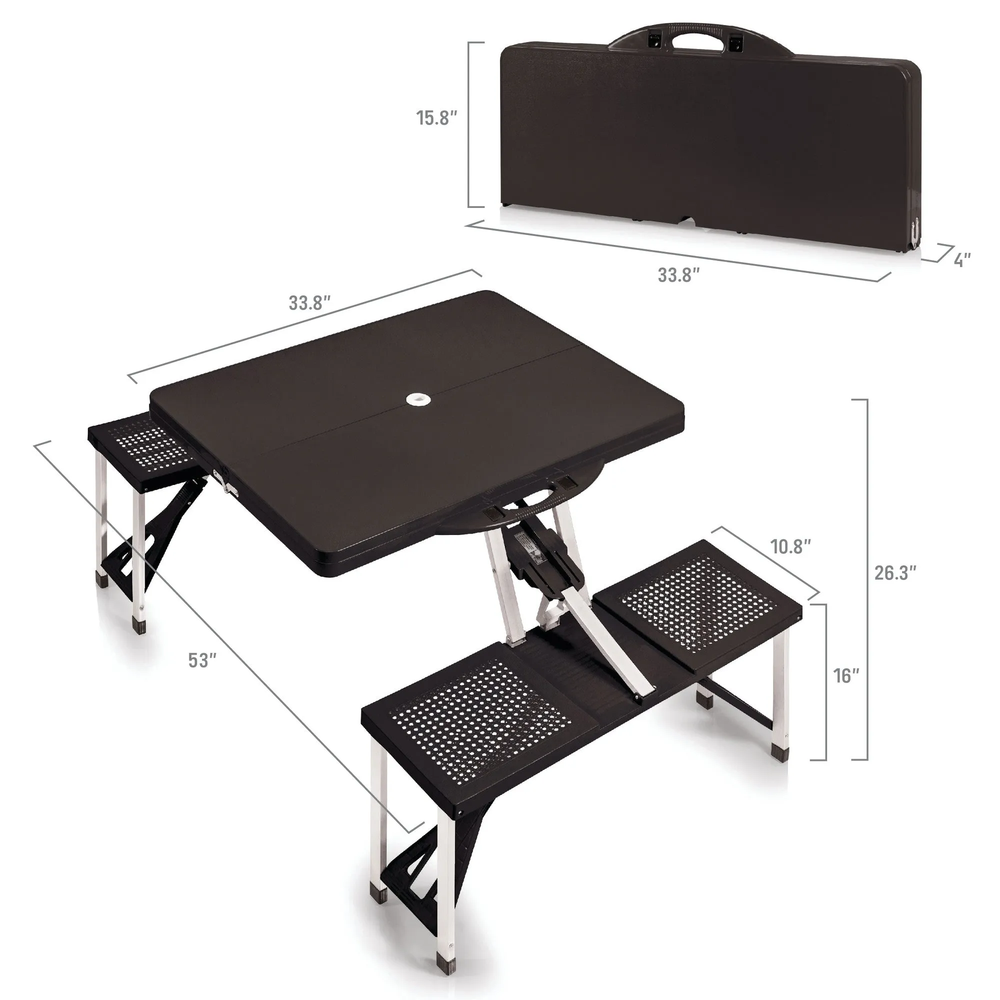 Calgary Flames - Picnic Table Portable Folding Table with Seats