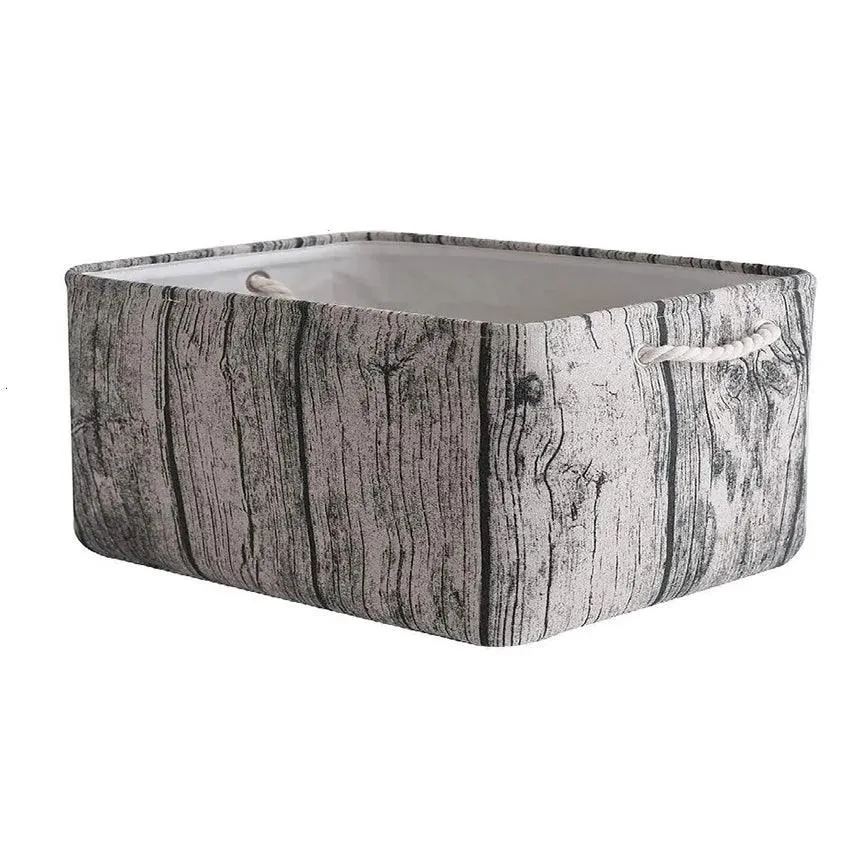 Cube Canvas Fabric Storage Basket