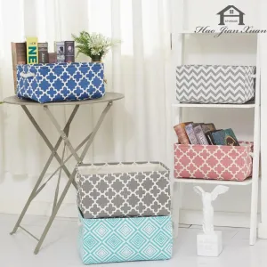 Cube Canvas Fabric Storage Basket