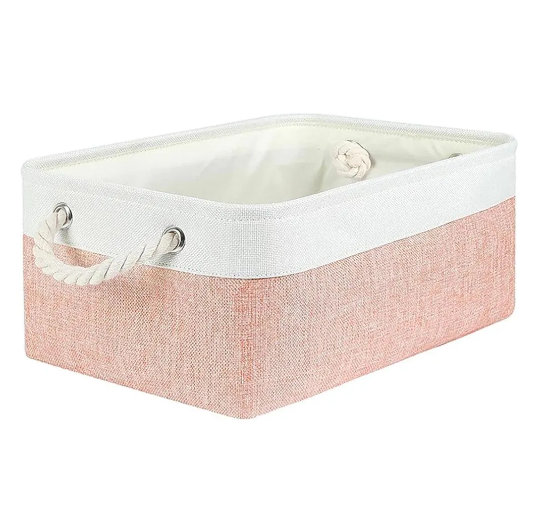 Cube Canvas Fabric Storage Basket