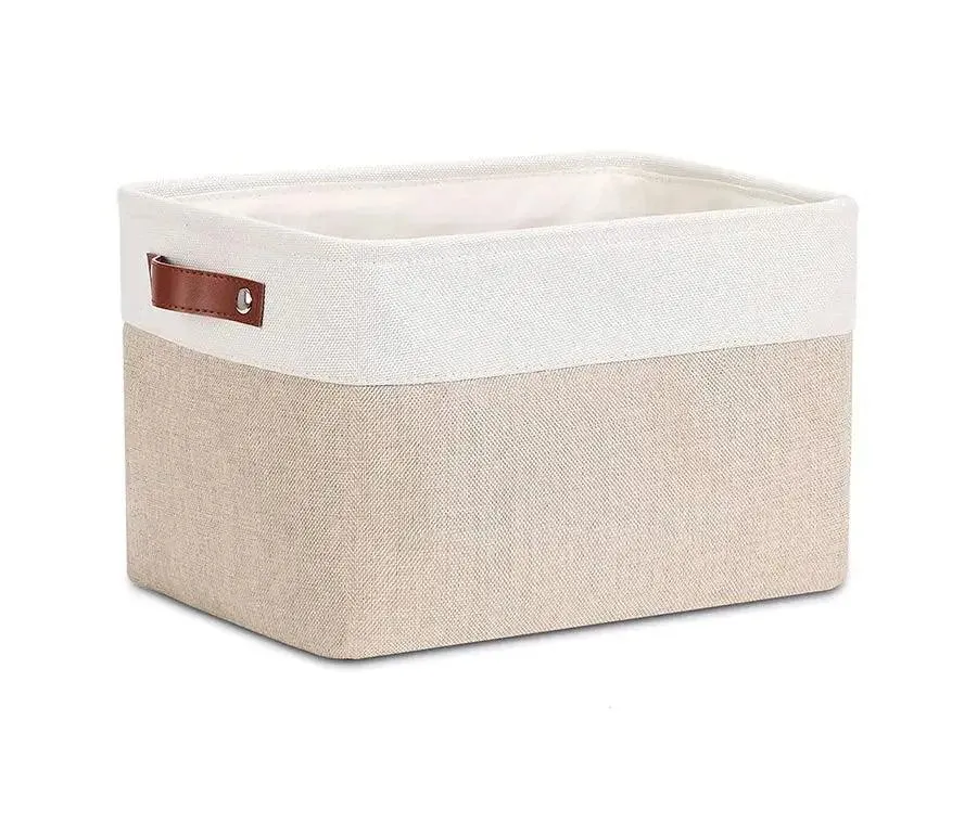Cube Canvas Fabric Storage Basket