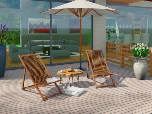 East West Furniture BJPCLNE Jasper Outdoor Chaise Lounge - Patio Sunlounger Relax Chair for Poolside, Deck, Lawn - Eucalyptus Wood, 22x40x34 Inch, Natural Oil