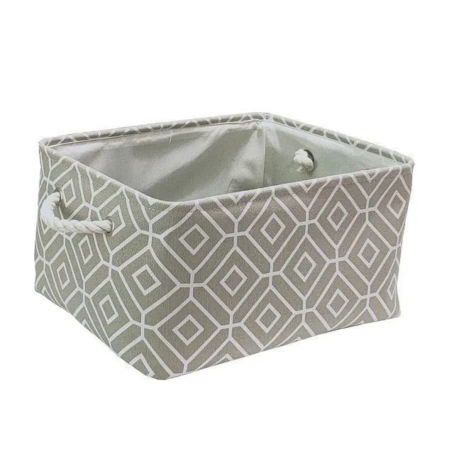 Eco-Friendly Collapsible Cotton Storage Basket for Home Organization