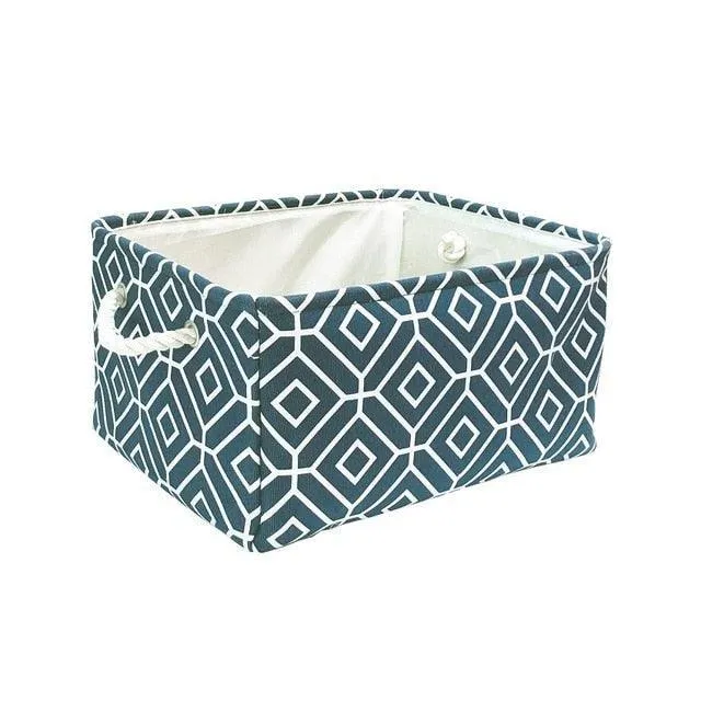 Eco-Friendly Collapsible Cotton Storage Basket for Home Organization