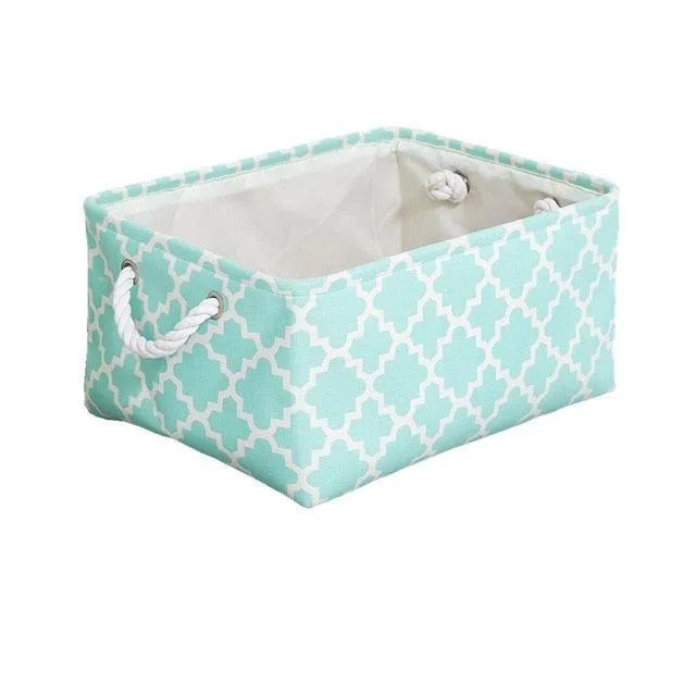 Eco-Friendly Collapsible Cotton Storage Basket for Home Organization