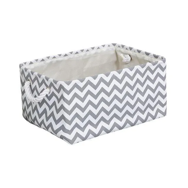 Eco-Friendly Collapsible Cotton Storage Basket for Home Organization