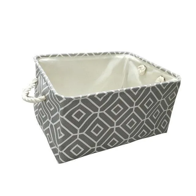 Eco-Friendly Collapsible Cotton Storage Basket for Home Organization