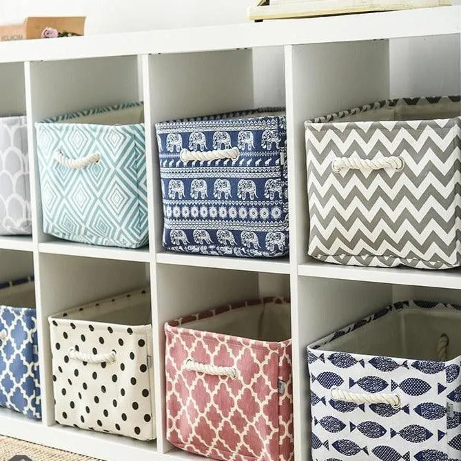 Eco-Friendly Collapsible Cotton Storage Basket for Home Organization