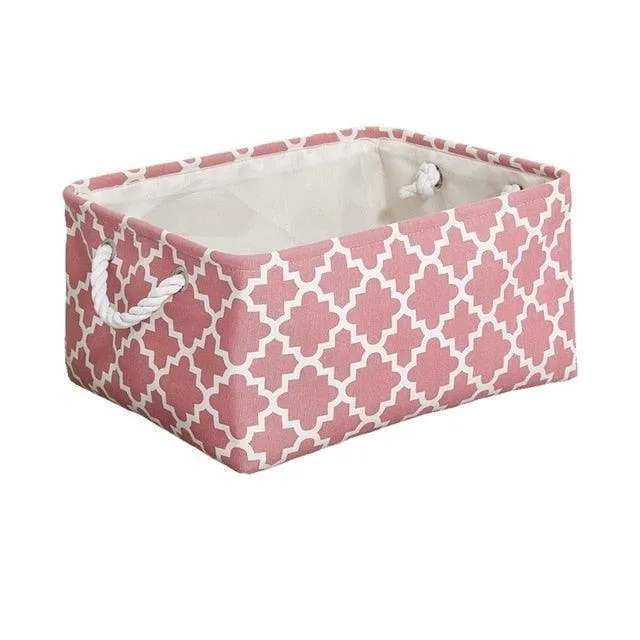 Eco-Friendly Collapsible Cotton Storage Basket for Home Organization