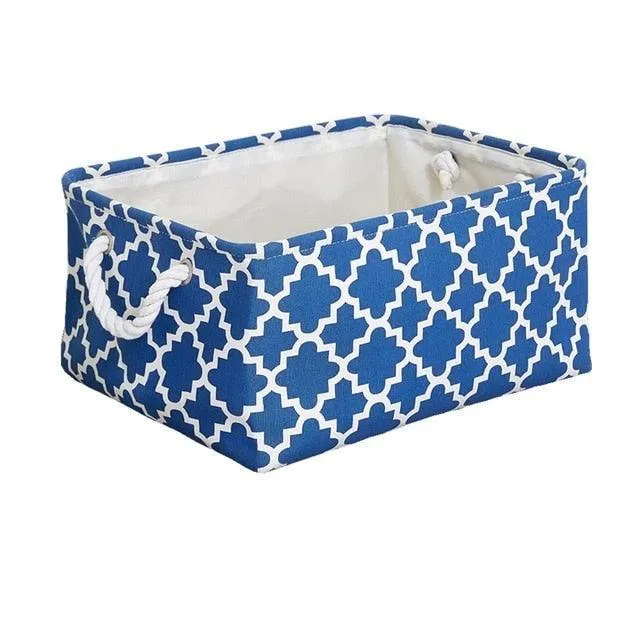 Eco-Friendly Collapsible Cotton Storage Basket for Home Organization