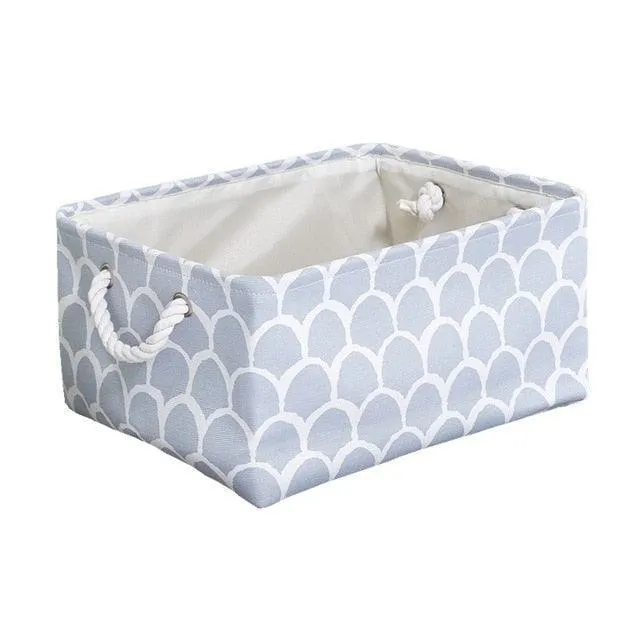 Eco-Friendly Collapsible Cotton Storage Basket for Home Organization