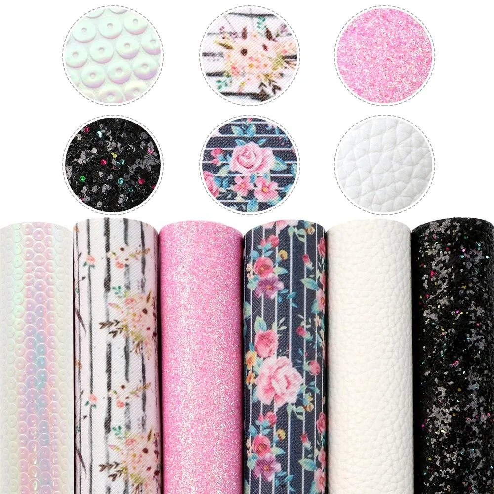 Elegant Fish Scale Dot Faux Leather Crafting Kit for Creative Projects