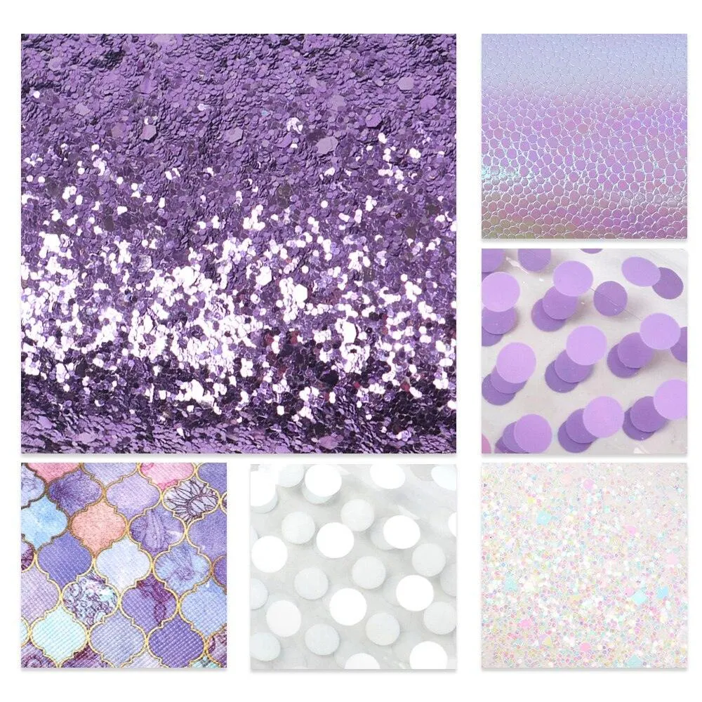 Elegant Fish Scale Dot Faux Leather Crafting Kit for Creative Projects