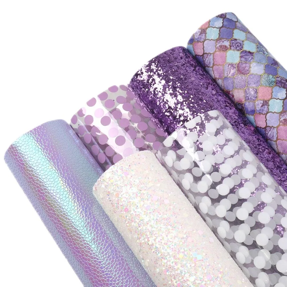 Elegant Fish Scale Dot Faux Leather Crafting Kit for Creative Projects