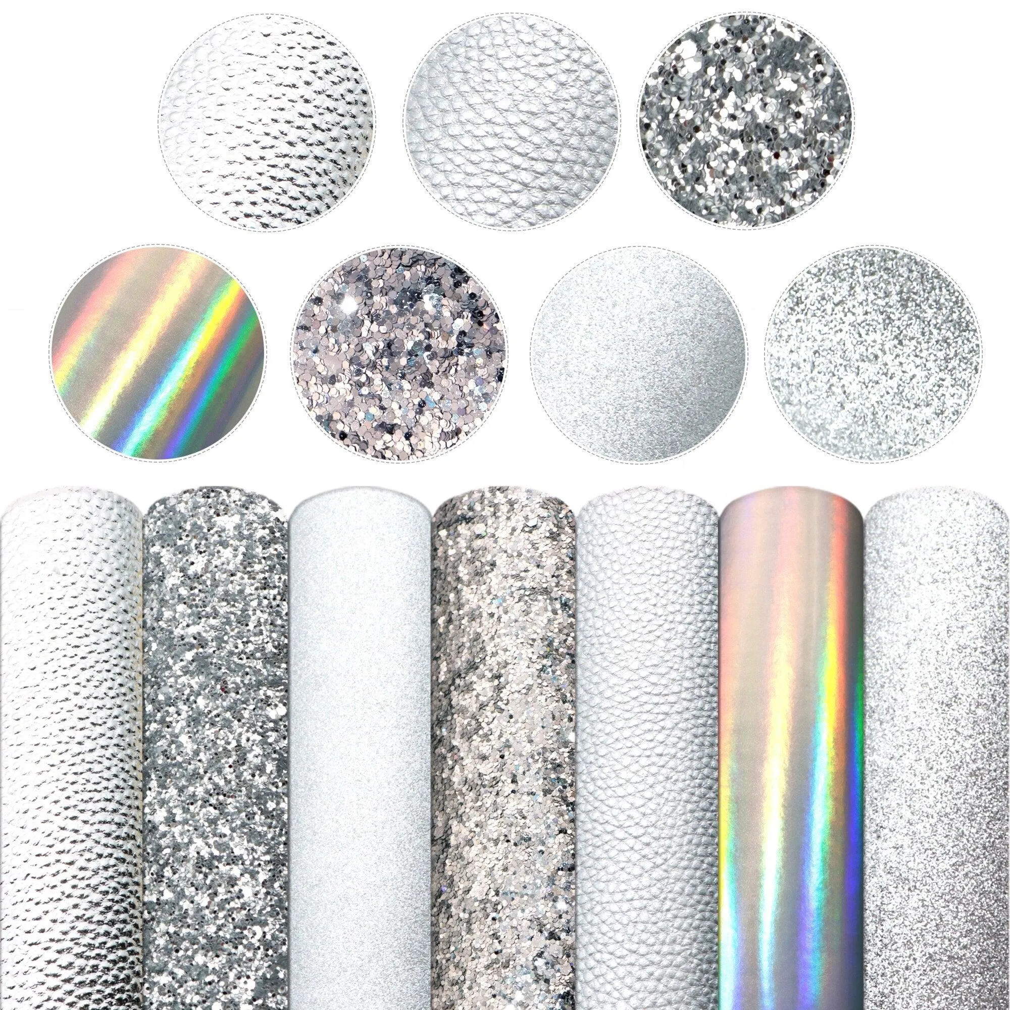 Elegant Fish Scale Dot Faux Leather Crafting Kit for Creative Projects