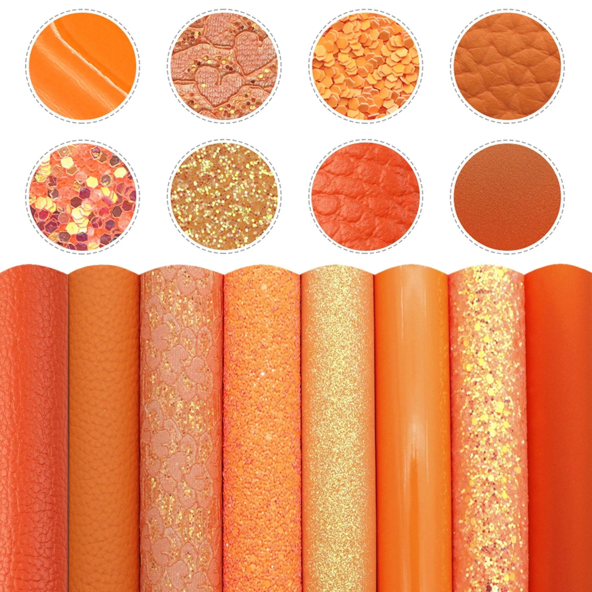 Elegant Fish Scale Dot Faux Leather Crafting Kit for Creative Projects