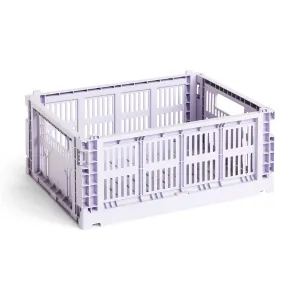 HAY Recycled Plastic Collapsible Storage Bin - Lavender