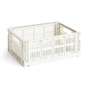HAY Recycled Plastic Collapsible Storage Bin - Off White