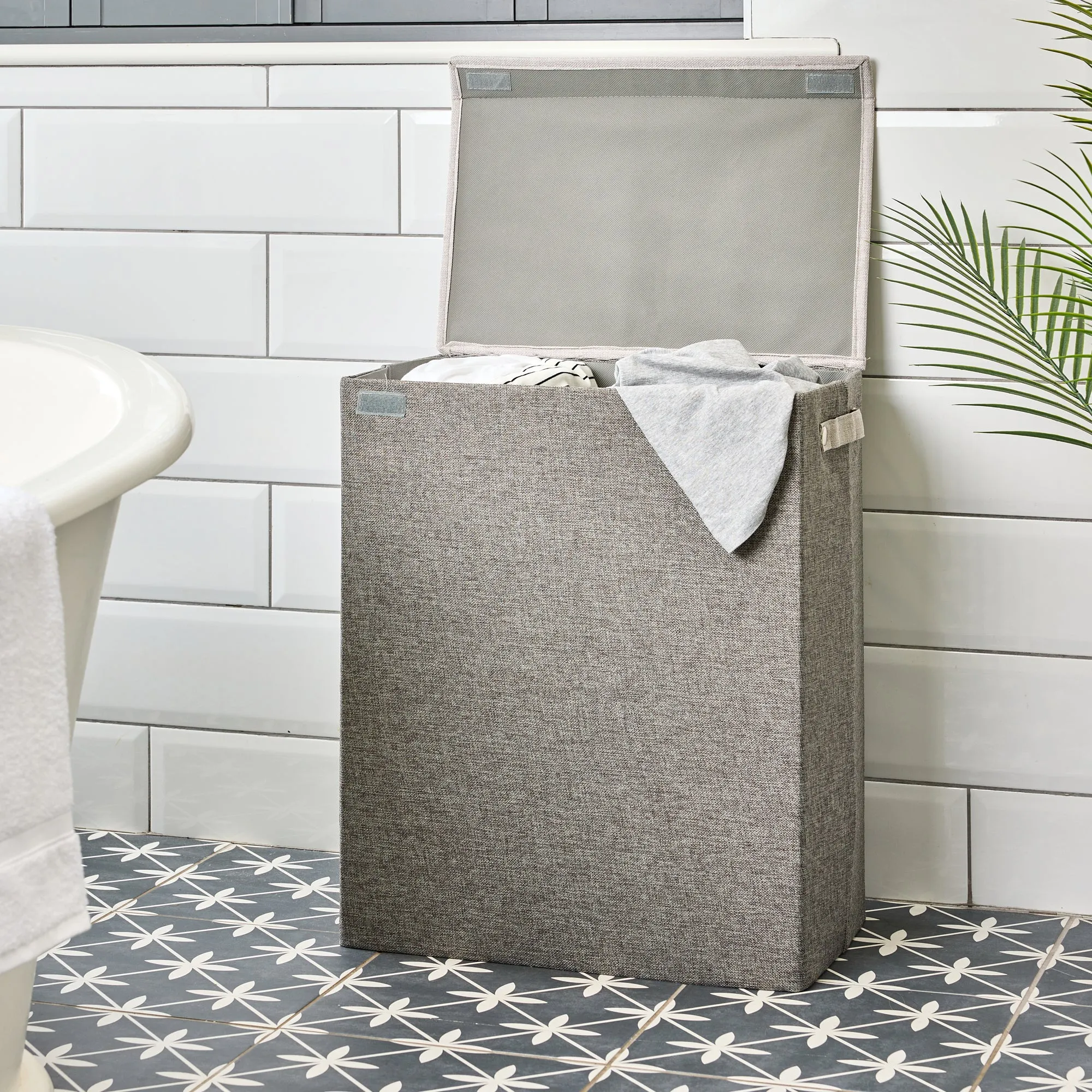 Minky Large Fabric Laundry Basket - 92L