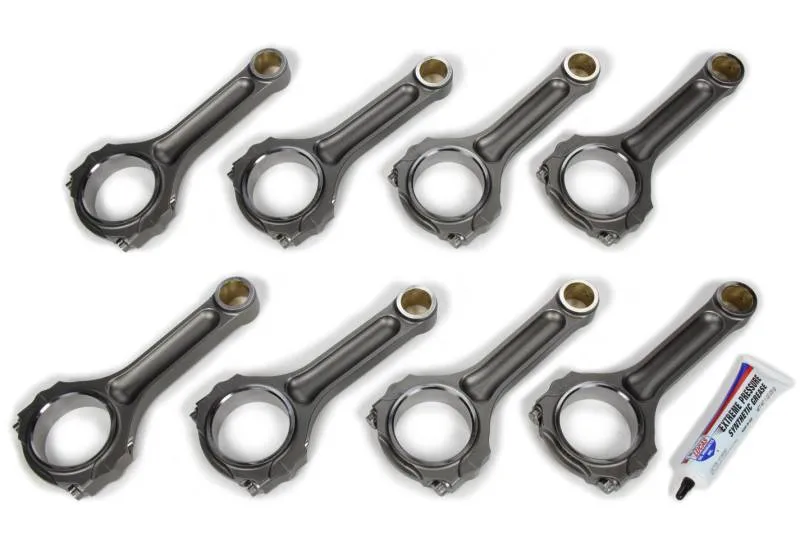 Oliver Big Block-Max I-Beam Connecting Rod - 6.535" Long - Bushed - 7/16" Cap Screws - Forged Steel - Big Block Chevy (Set of 8)