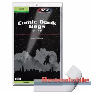 Resealable Bag For Graded Comics 9 x 14 (Pack Of 100)