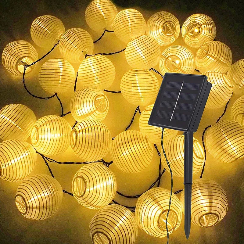 Waterproof Solar Lantern String Lights