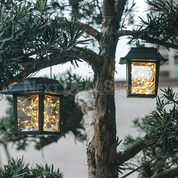 XMAS 2 in 1 Solar-Powered Copper Wire LED Lantern Light
